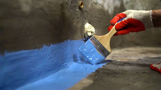Commercial Waterproofing project at a Morganville, NJ business property by SJ Waterproofing Pros